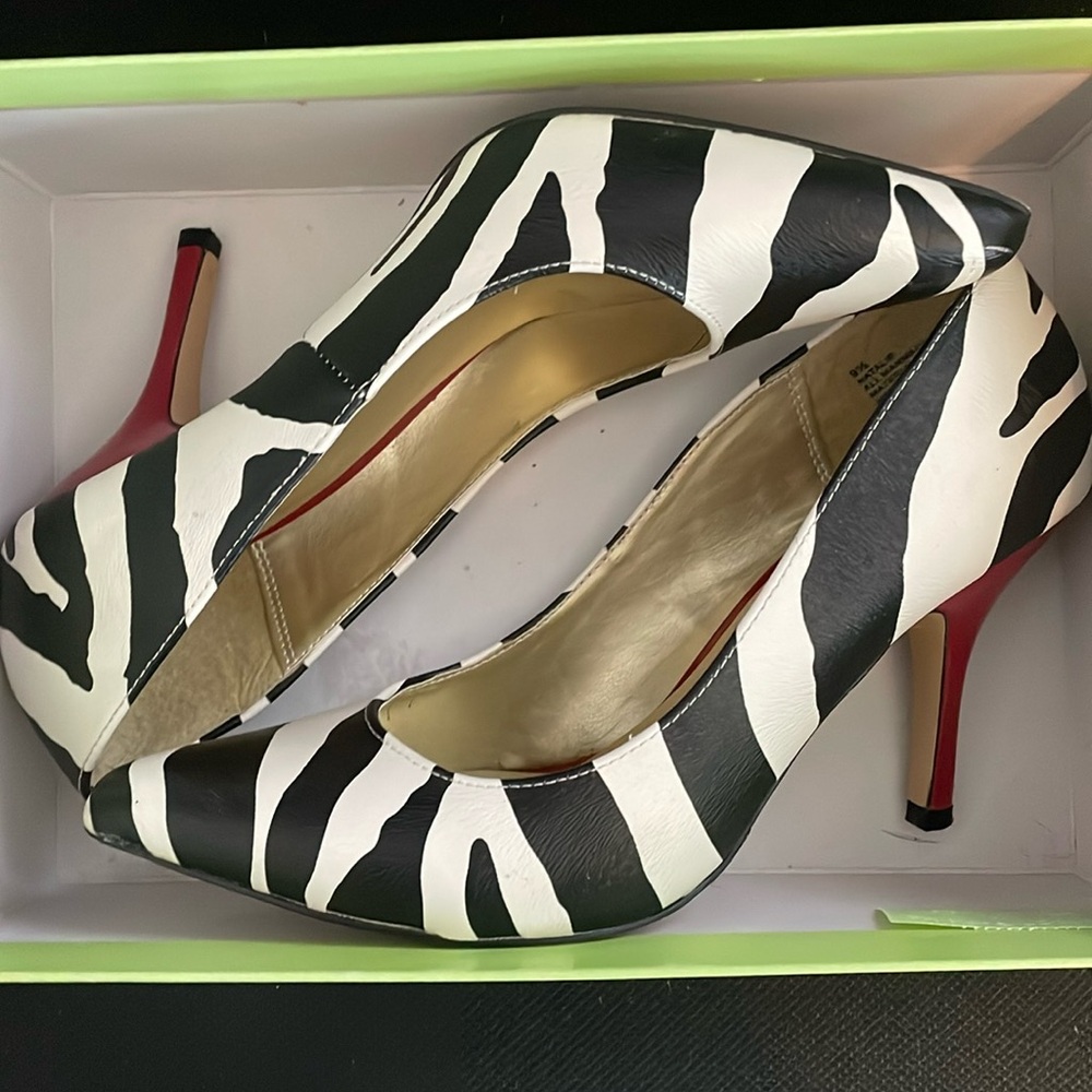 Zebra print heels